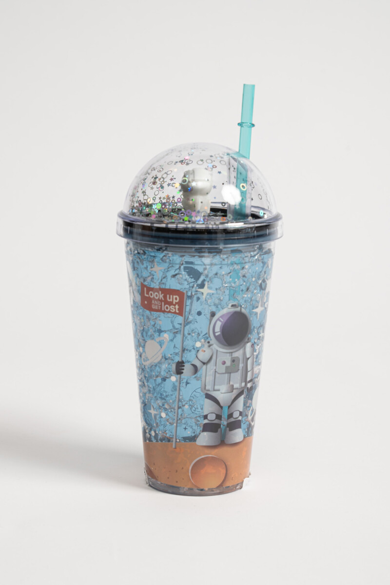 Vaso con luces 450 ml Astronauta