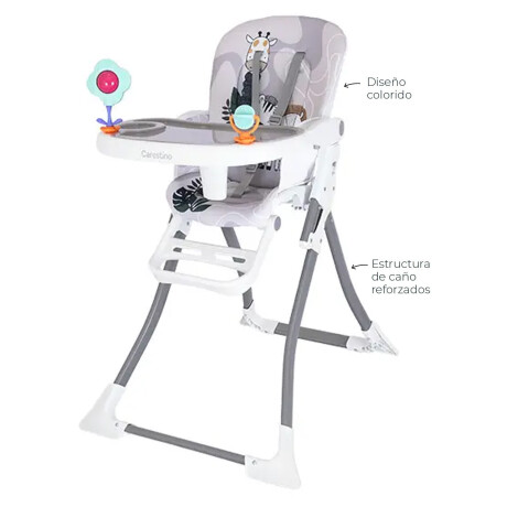 Silla de Bebe para Comer Carestino Río Ajustable Gris