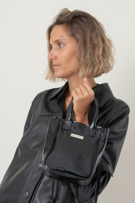 Cartera diva Charol negro