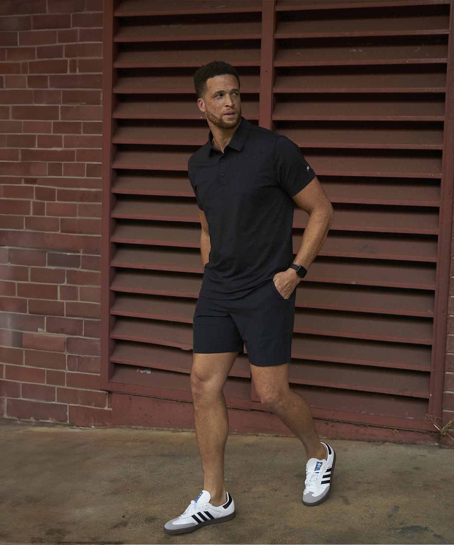 Polo Manga Corta The 24-7 Hombre Black