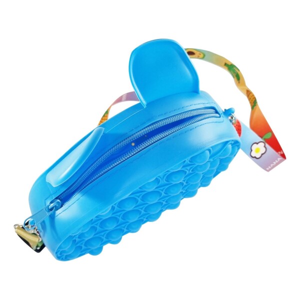 Cartera Pop It Multicolor Niños Infantil Regalo Burbujas Color Variante Celeste