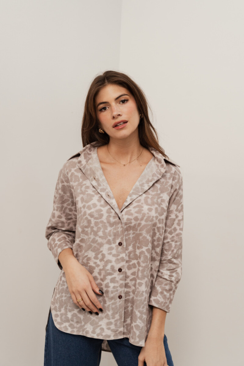CAMISA PAOLA WATERCOLOR LEOPARD CAMISA PAOLA WATERCOLOR LEOPARD