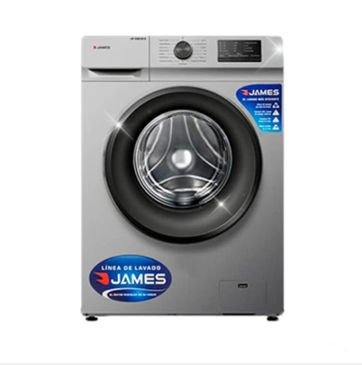 Lavarropas JAMES LR1006 G4 Automático Carga Frontal 6Kg 15 Programas SILVER 