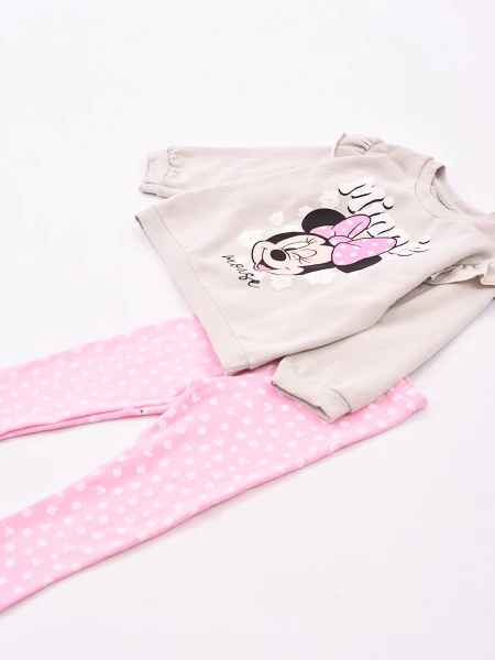 CONJUNTO MINNIE FLOWERS BEIGE OSCURO