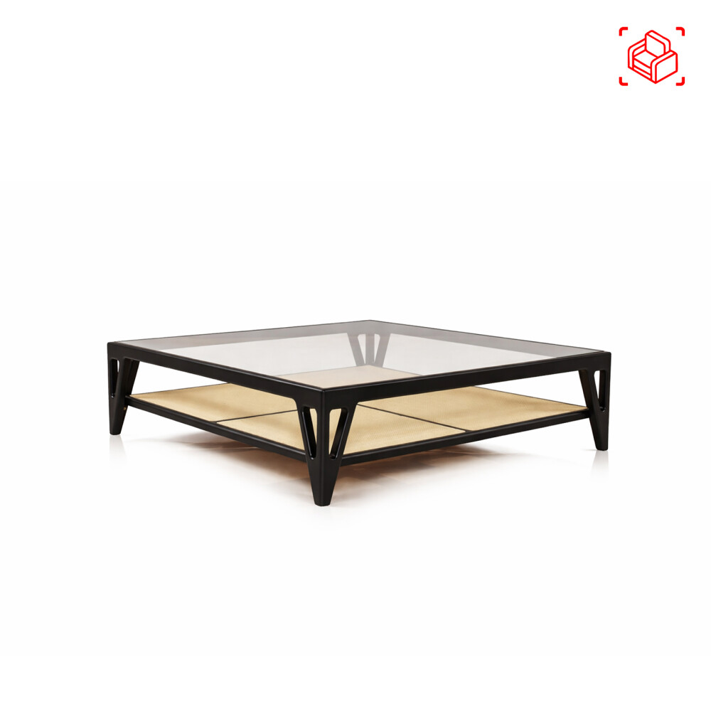 MESA RATONA MADERA-Y-VIDRIO NEGRO ROSA