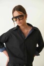 Camisa Rex encuerada Negro