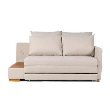 Sofá Cama Niki - Con mesa - Tela Rústica 9901 (Soft Beige)