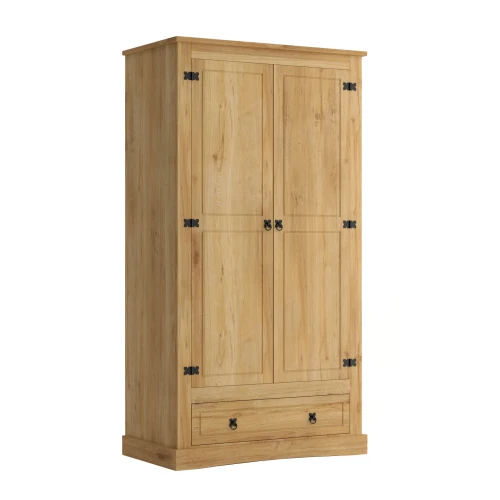 Ropero 2 puertas - Madera maciza Natural