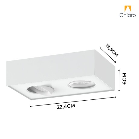 Aplique spot led rectangular chato 16w móvil Dimerizable 2700K BLANCO