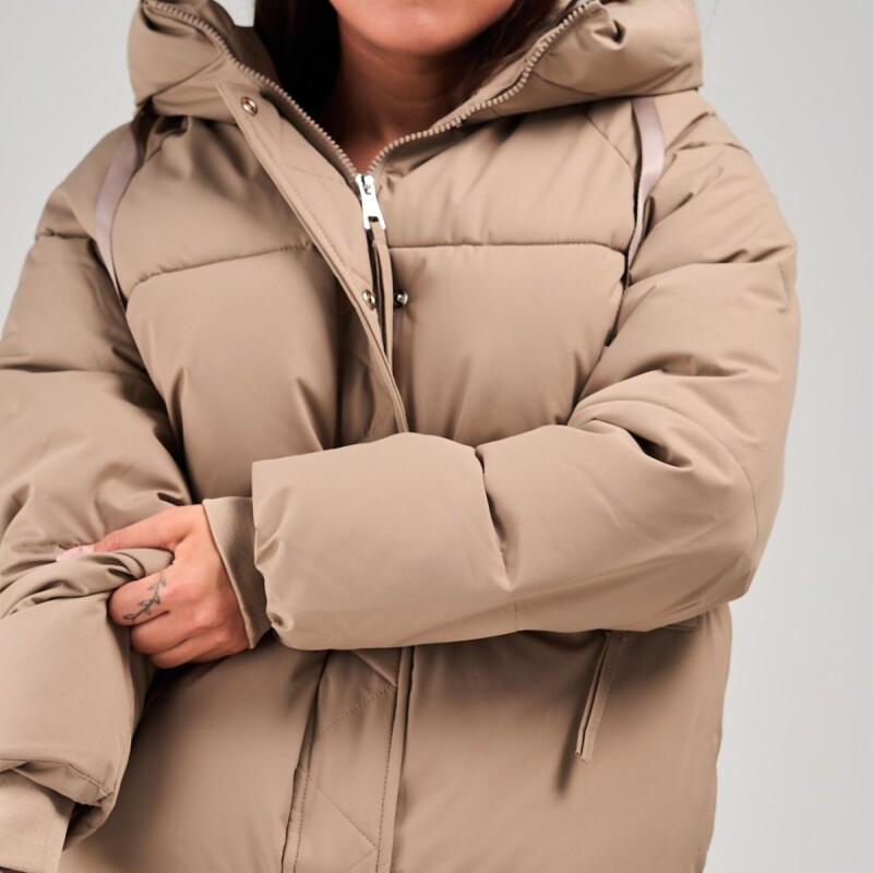 Campera Puffer Slowly Beige