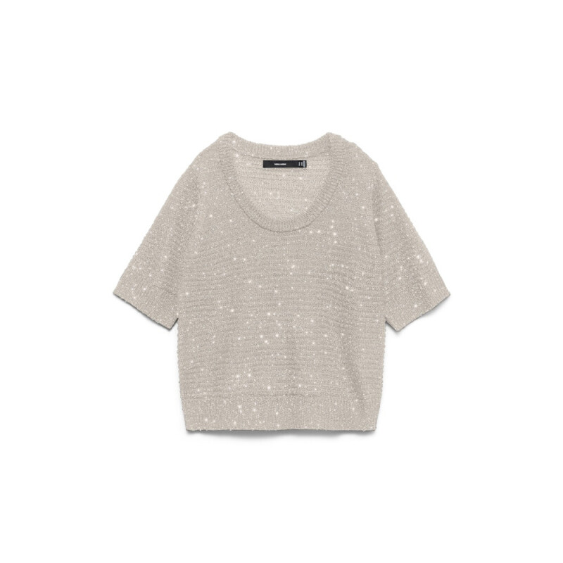 VMLEILANI STITCH 2/4 U-NECK PULLOVER Pumice Stone