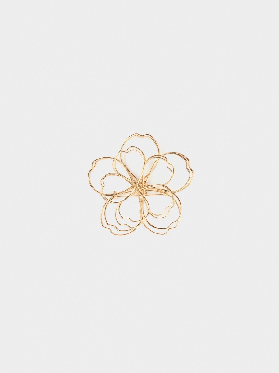 Broche Flor - dorado 