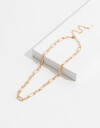 Collares Cortos Cadenas Collar Bañado En Oro - Dorado