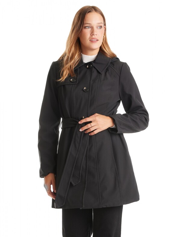 Gabardina Trench Impermeable NEGRO