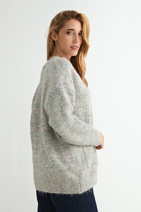 CARDIGAN PERSICA GRIS CLARO