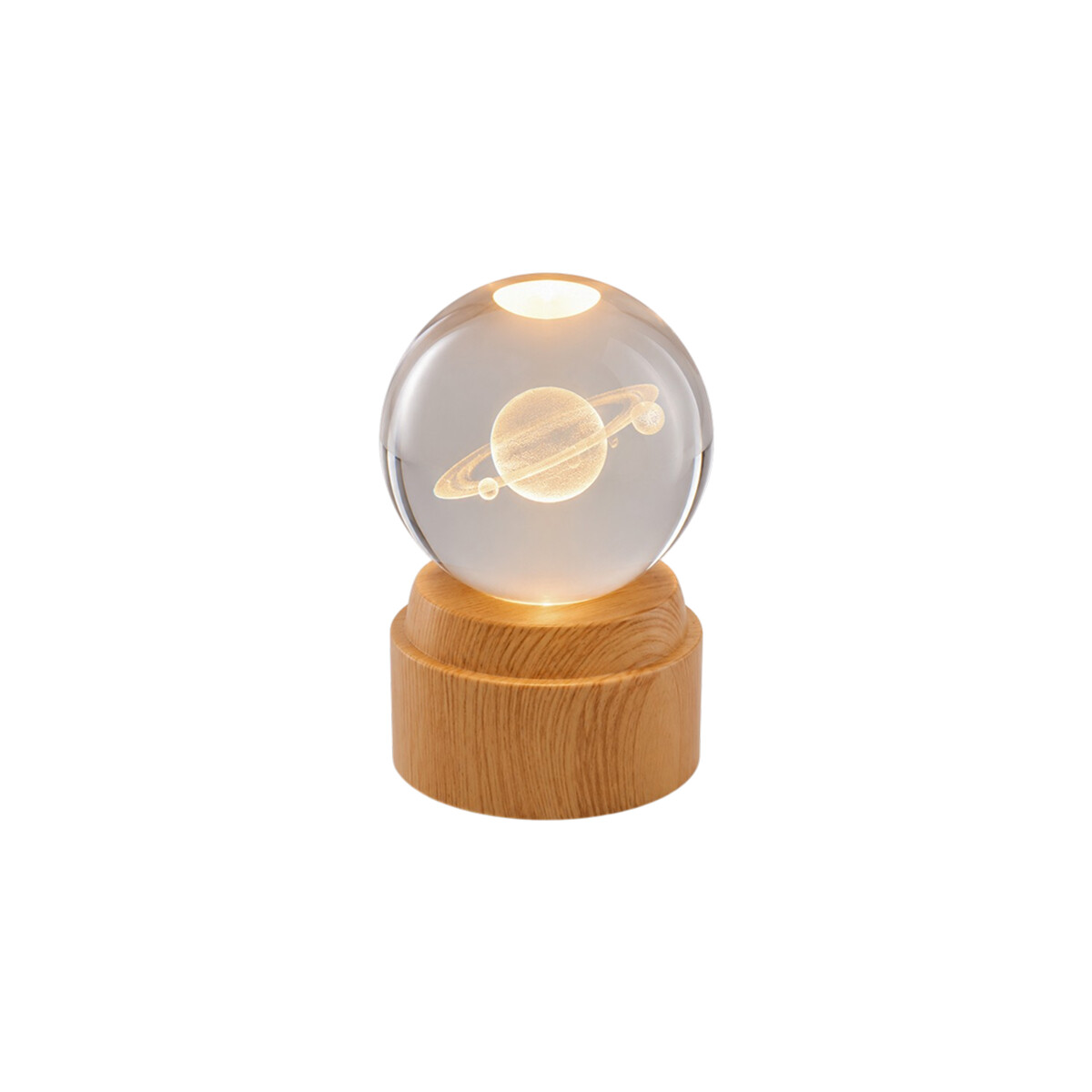 Lámpara veladora con esfera giratoria de 8cm de diámetro vidrio - Saturno 
