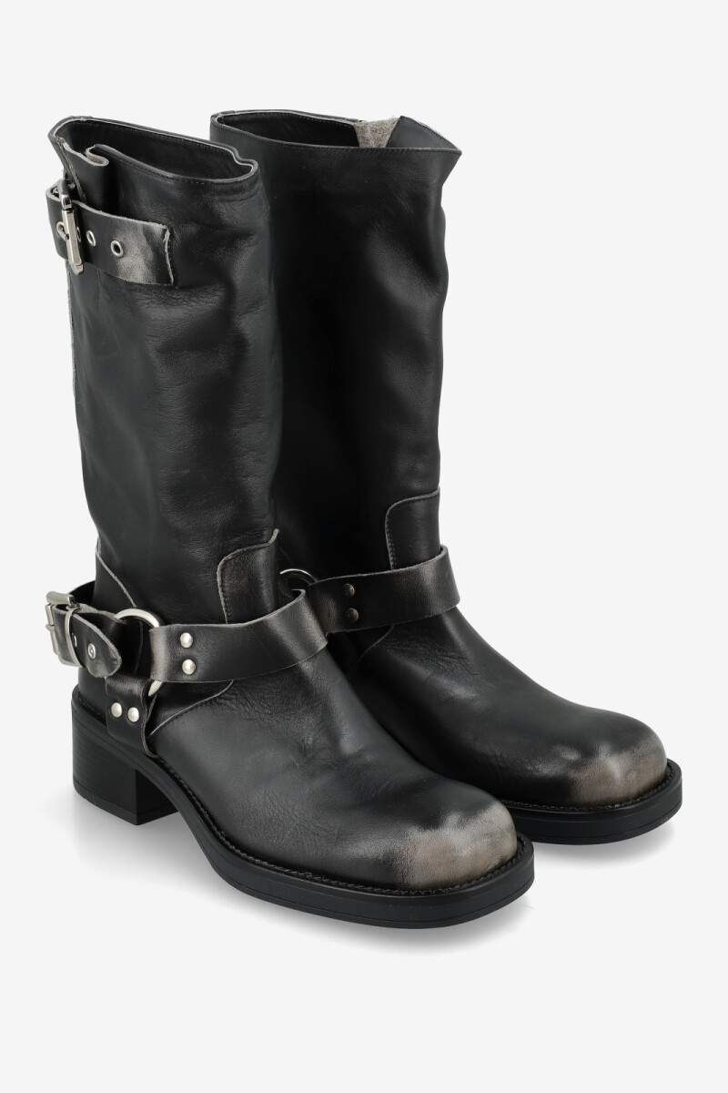 Bota doble Larga Negro