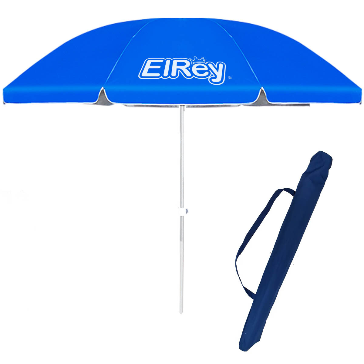 Sombrilla Playa Jardín 2m UV50 Camping Aluminizada - Azul 