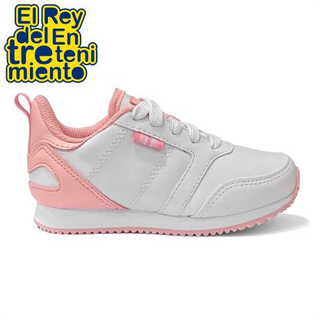 Calzado Topper Deportivo Niños Championes Cuero Blanco/Rosa