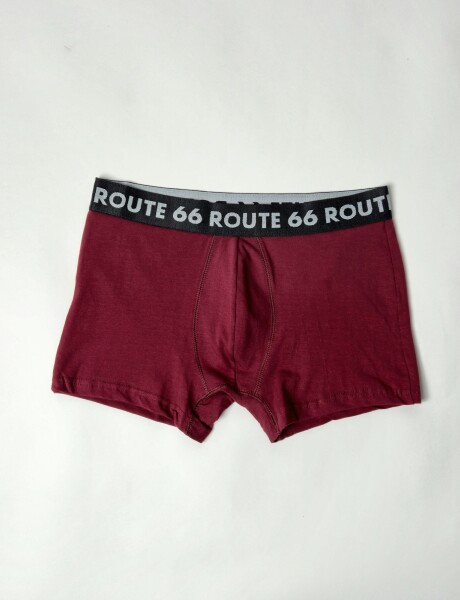 Boxer de algodon con lycra liso Fresh Bordo