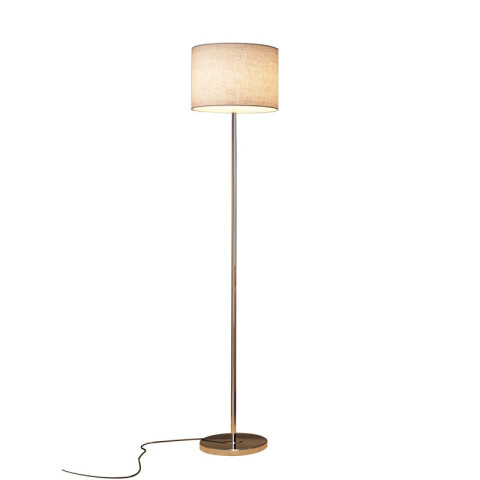 Lámpara de pie metálica + pantalla crudo E27 Ø45cm AI9872