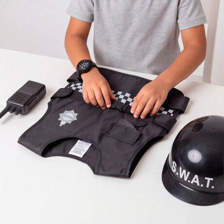 Set Disfraz Completo Bombero Policía Constructor Policia