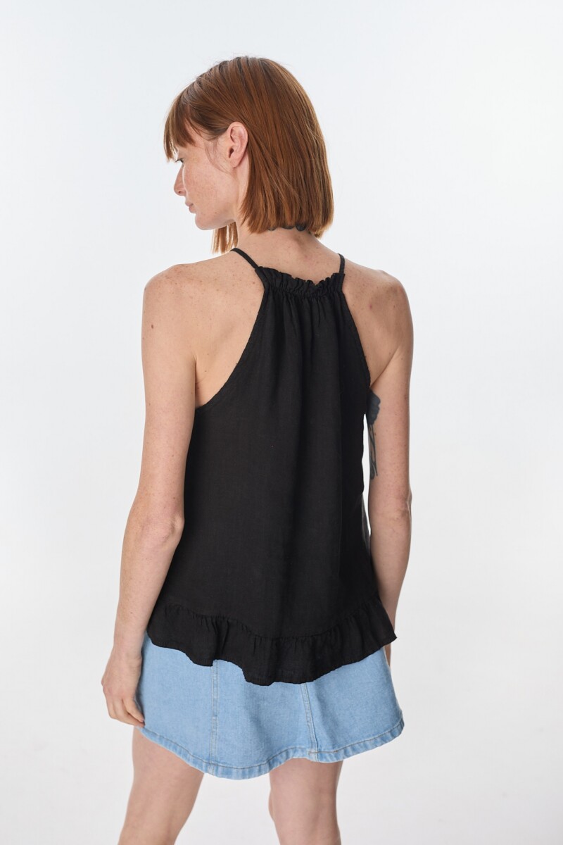 Musculosa Halter Negro