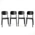 Silla Comedor Cocina Venecia Polipropileno Apilable Nórdica Negro 1