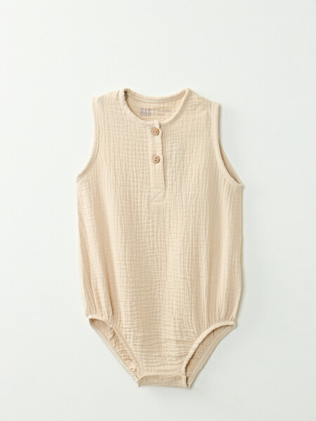 Body sin mangas bambula Beige