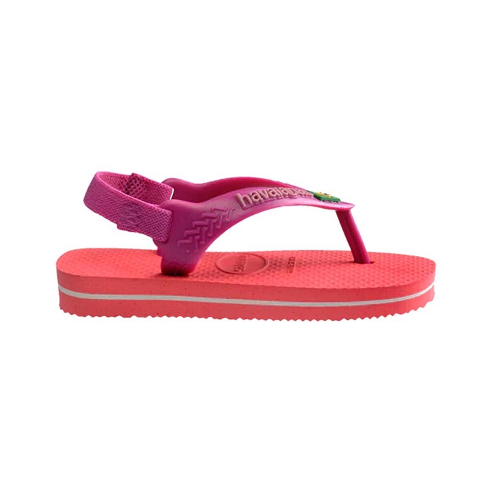 Sandalias Havaianas Baby Brasil Logo Niños Coral/Rosa