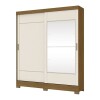 Placard Ropero 2 puertas Mdp Nat/Off White B74 c/espejo Placard Ropero 2 puertas Mdp Nat/Off White B74 c/espejo