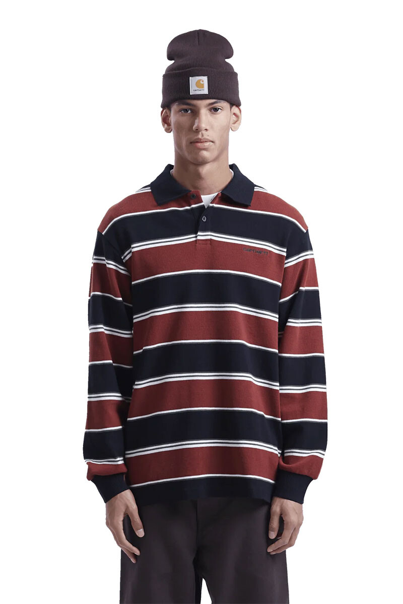 L/S Malone Rugby Shirt Terracota