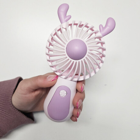 Ventilador de mano con orejitas Lila