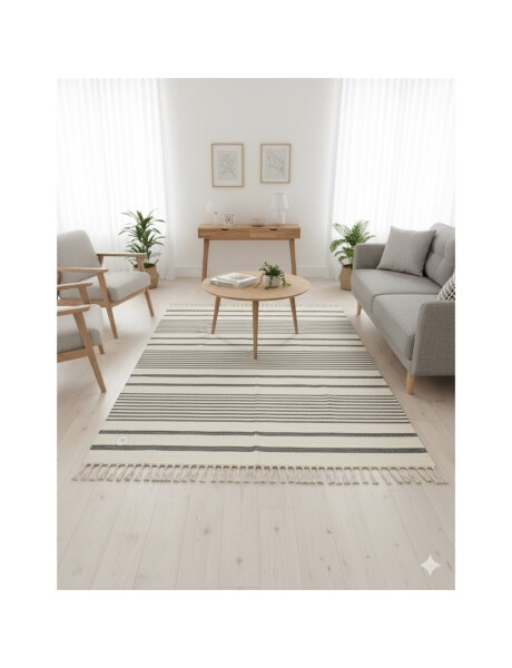 ALFOMBRA C/FLECOS 69X114CM LÍNEAS ALFOMBRA C/FLECOS 69X114CM LÍNEAS