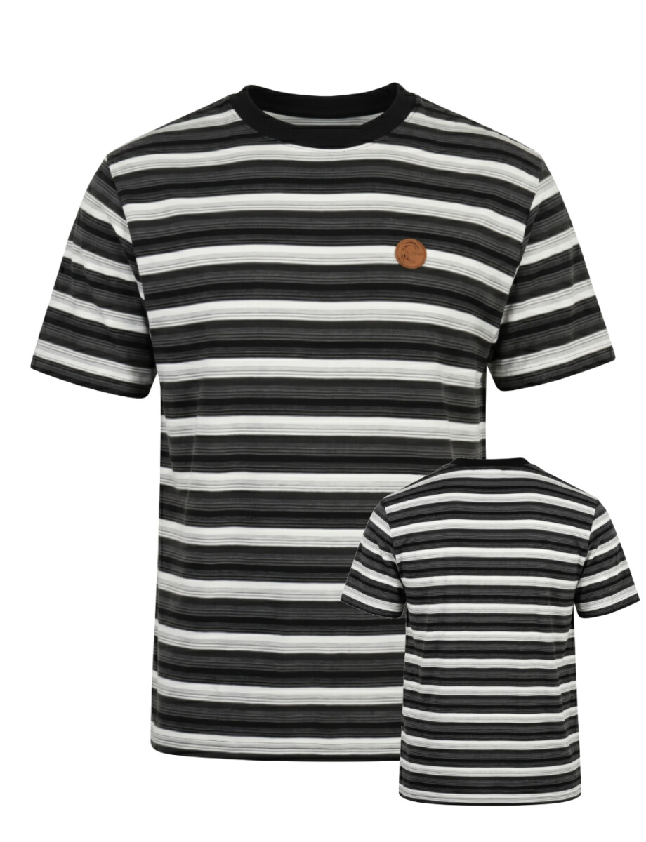 Remera O'Neill Brush Stripe - Negro 