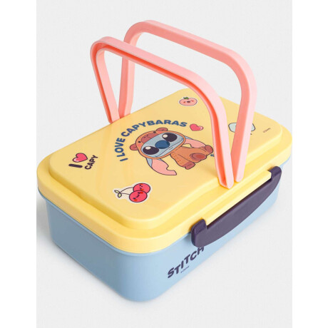 Lunchera Plástica ''stitch Capybara'' Combinacion Bicolor