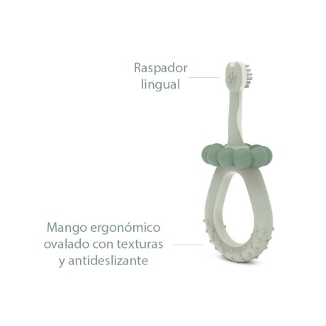 Cepillo Dental Infantil 0-2 Años Suave Raspador Lingual Verde