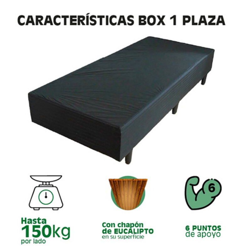 Box Para Colchón De 1 Plaza Estructura Madera Negro Box Para Colchón De 1 Plaza Estructura Madera Negro