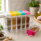 Especiero 6 Frascos con tapa de colores TRANSPARENTE