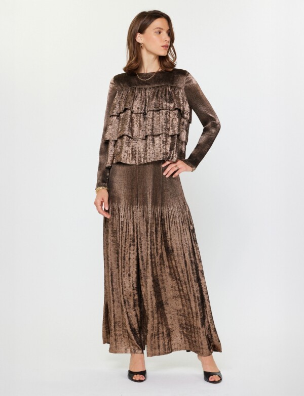 Palazzo Laminado Plisado DORADO