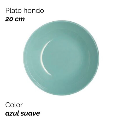 Plato Hondo 20cm Azul Suave Ref. L1124 Arty Luminarc Plato Hondo 20cm Azul Suave Ref. L1124 Arty Luminarc