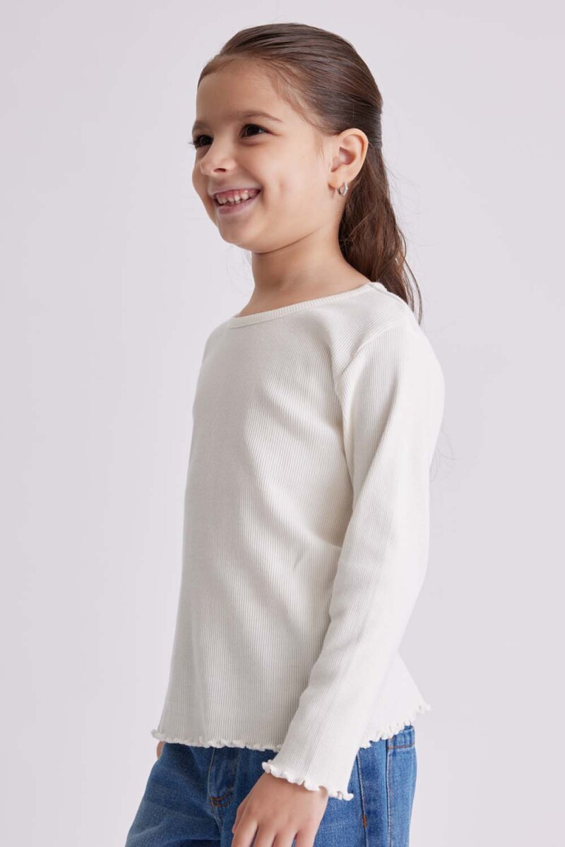 Remera manga larga rib Crudo