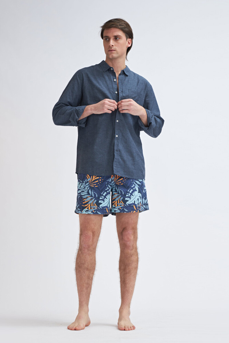 Short de baño Tropical Marino