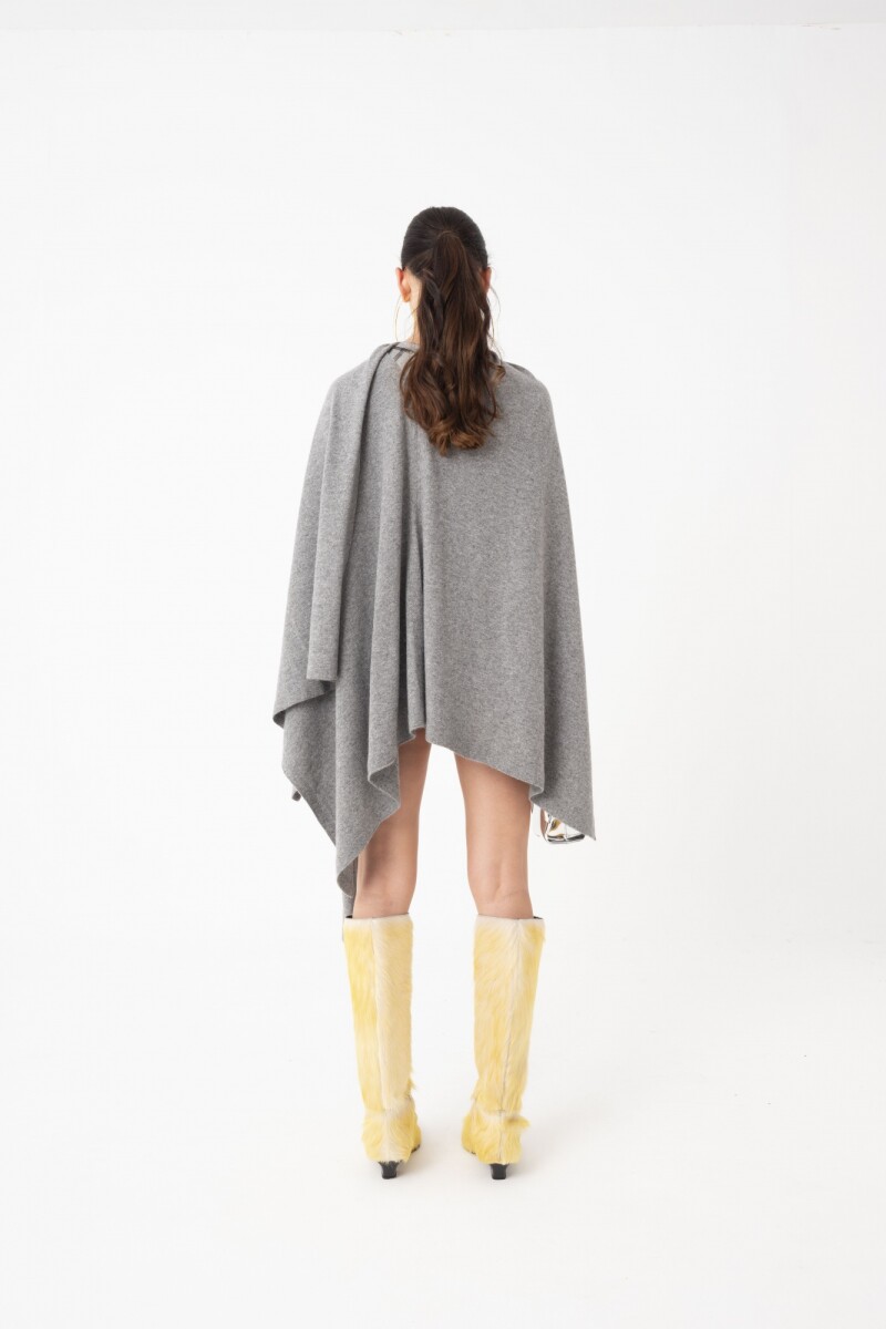 PONCHO TEJIDO Gris