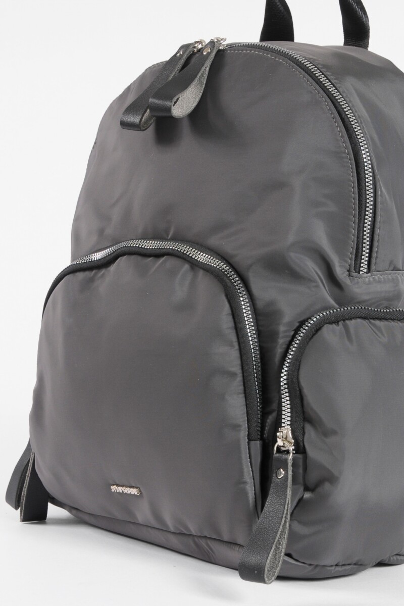 Mochila multi cierres gris