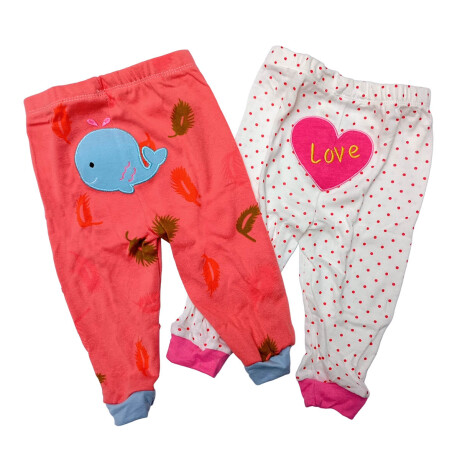 Set X5 De Pantalones Bebé Algodón Bodies Calidad Rosa