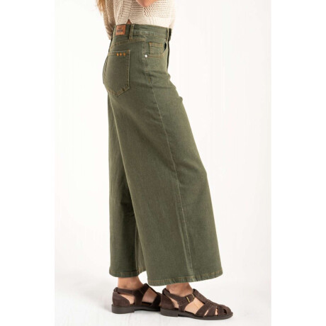 Wide Leg Lavado Oliva