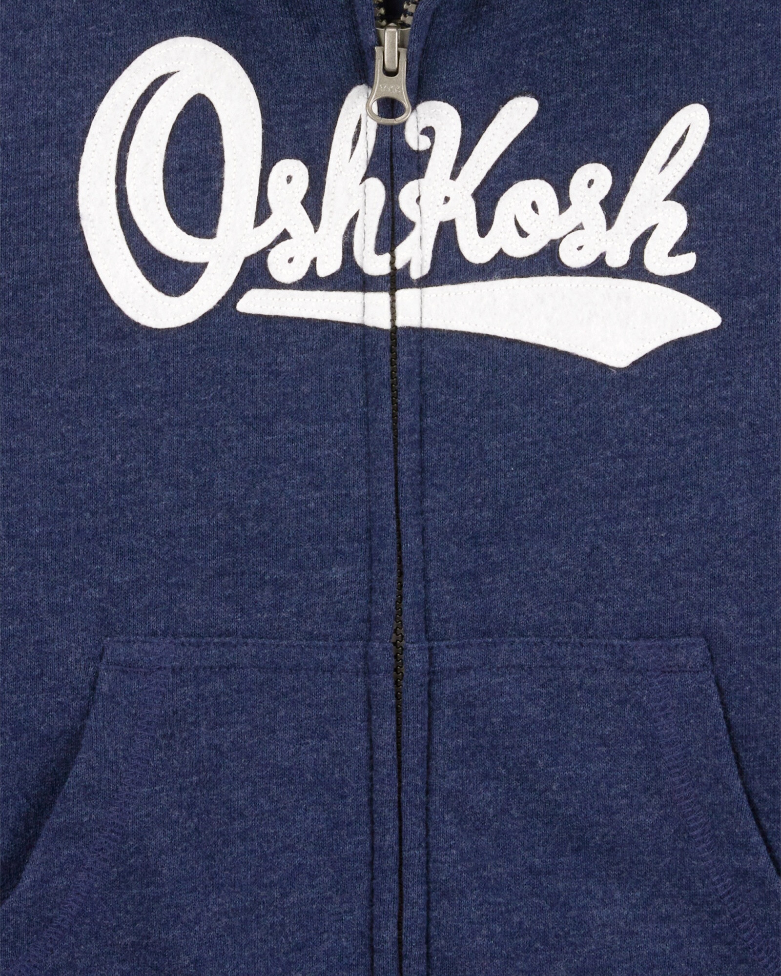 Campera de algodón, con capucha y logo, azul. Talles 2-5T Sin color