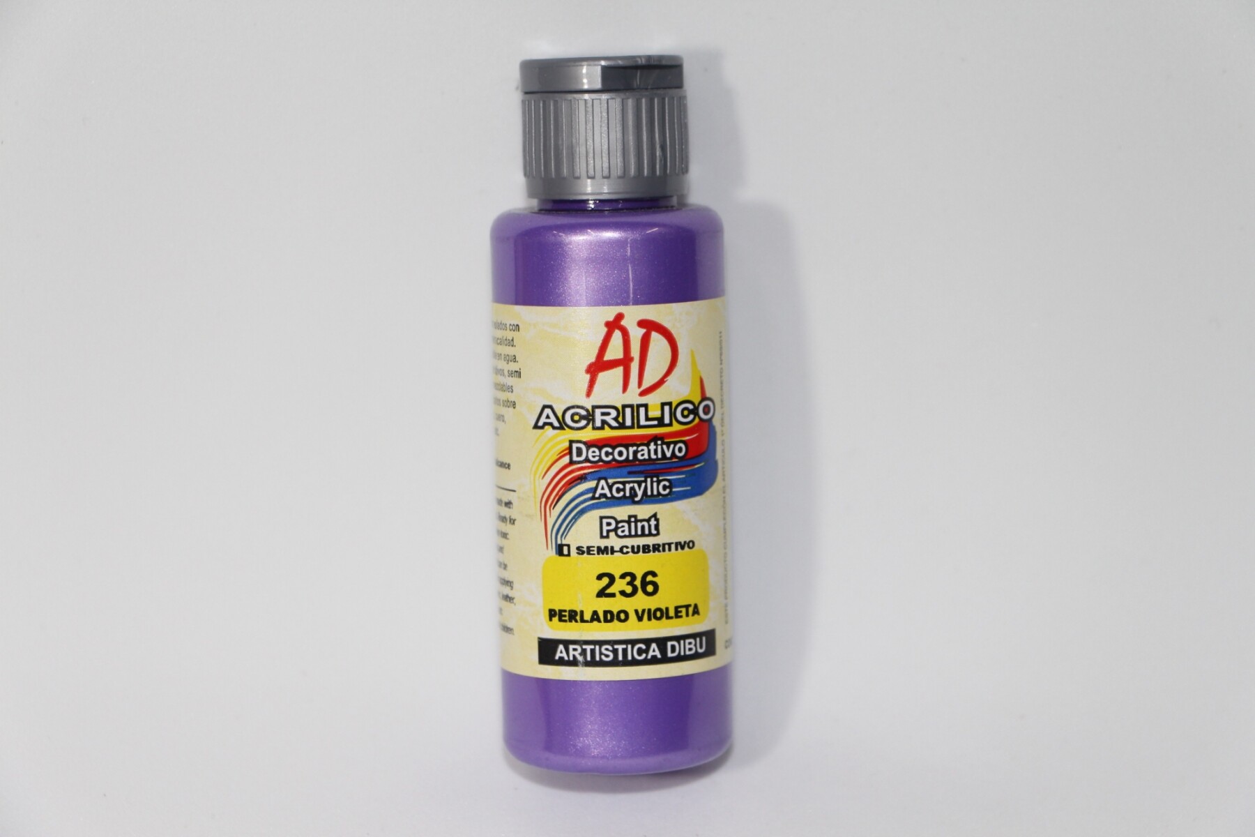 PINTURA ACRILICA ARTISTICA DIBU 60 ML. DIFERENTES COLORES - COLOR PERLADO VIOLETA 236 