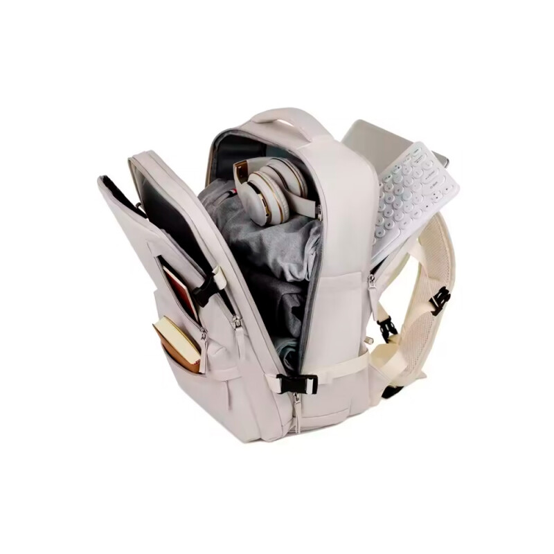 Mochila de viaje para carry on beige